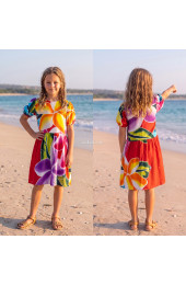 Hand Painted Rayon Kids Dress